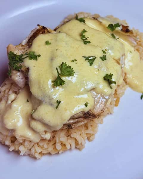 Alfredo Topped Chicken Breast