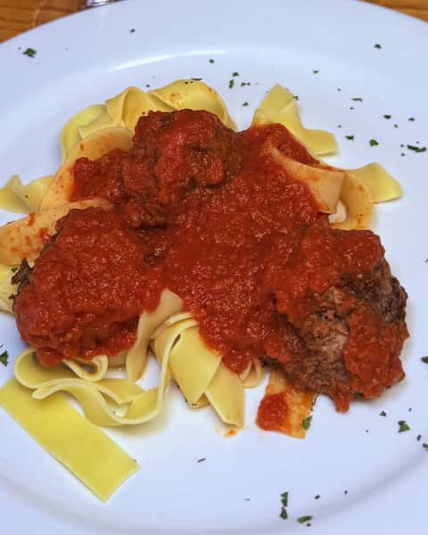 Italian Baked Spaghetti & Meatballs