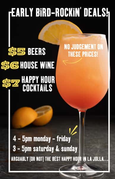 Early Bird Happy Hour