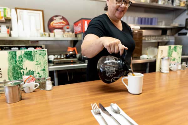 pouring coffee