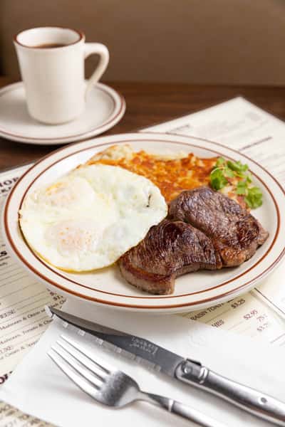 steak and eggs