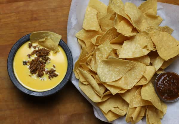 CHIPS & QUESO WITH MEAT