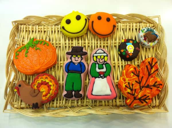 fall themed custom cookies