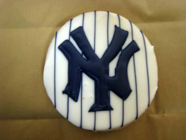 New York Yankees custom cookie