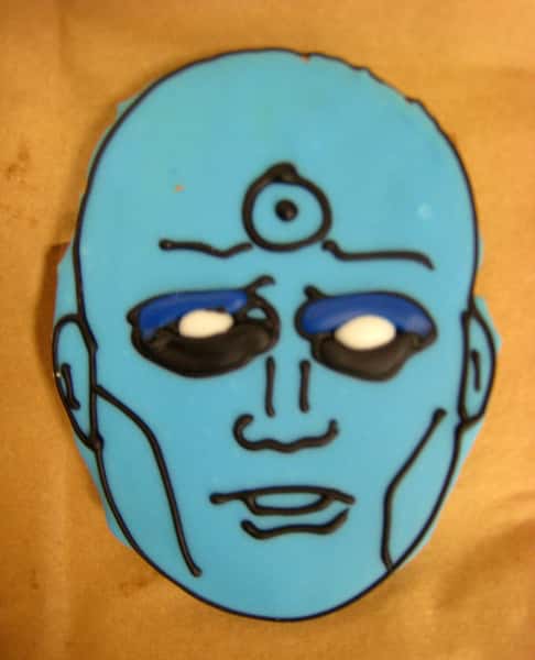 blue character custom cookie