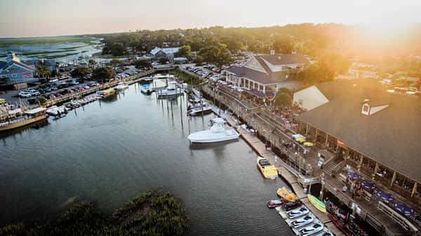 Aerial view of Dead Dog Saloon