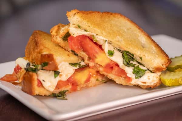 Fresh Mozzarella with Grilled Tomatoes & Fresh Basil