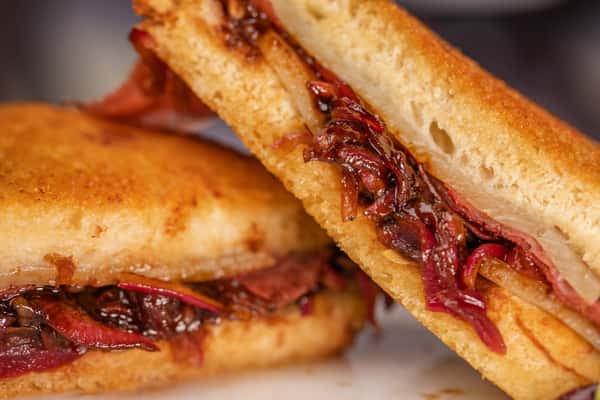 Manchego with Salami & Red Onion Jam