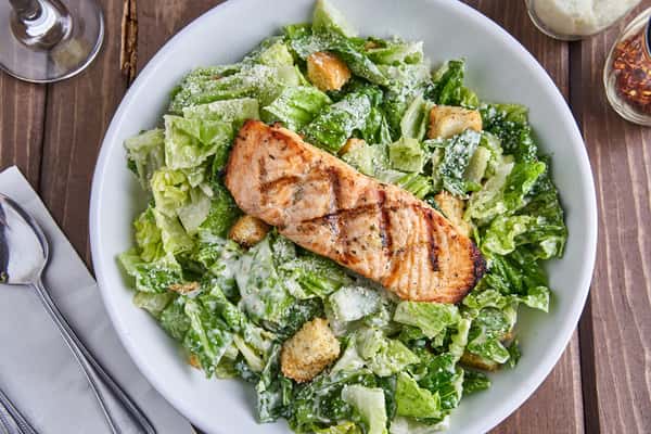 Caesar Salad with Grilled Salmon