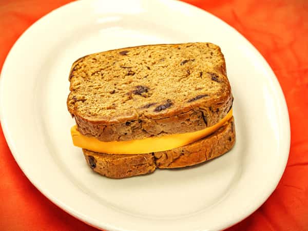 Jamaican Spiced Bun & Cheese Sandwich