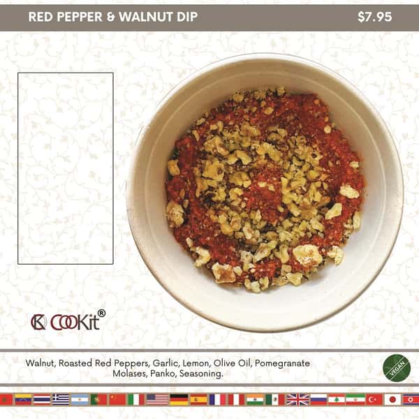 Roasted Bell Pepper & Walnut Dip (Muhammara-Acuka)