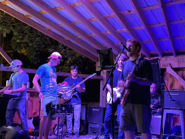 Lazers band on the Fogtown Stage