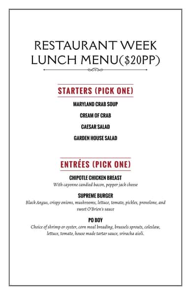 lunch menu
