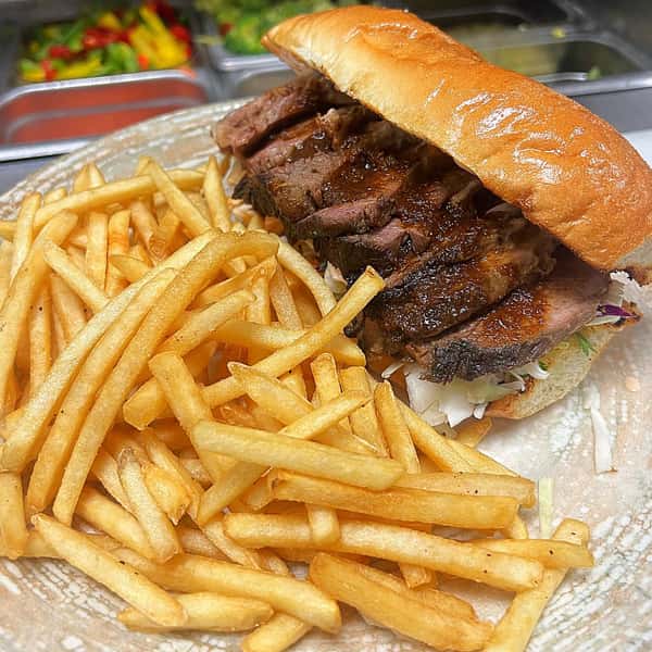 Jerk Tri-tip Sandwich