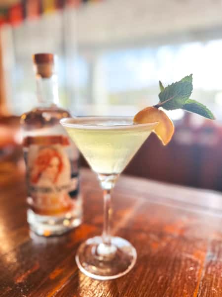 Basil Grapefruit Martini at Mezza Luna Ristorante
