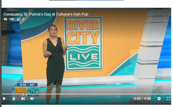 celebrating St Patricks day at 5 sisters on the news