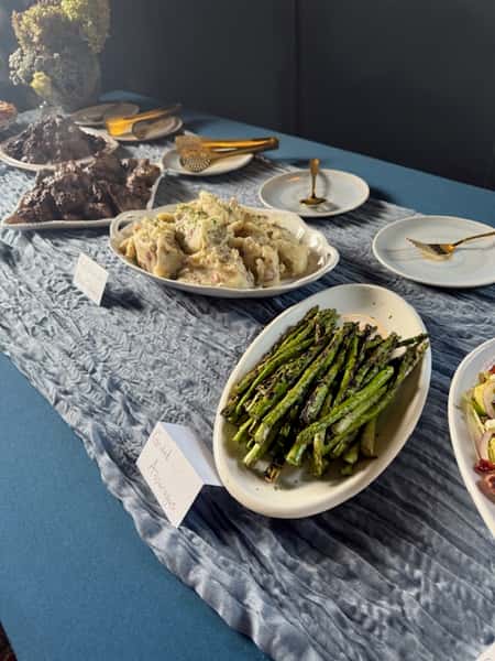 table with food
