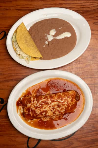 Special # 4. Burrito, Taco and Beans