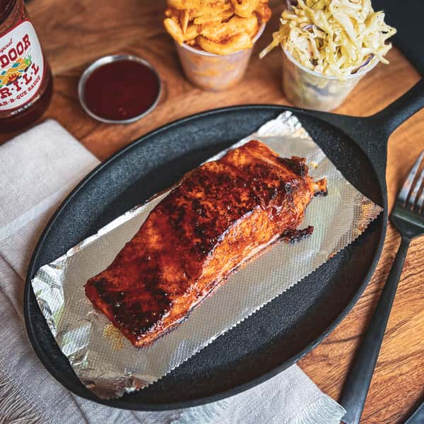 BBQ Salmon with 2 sides