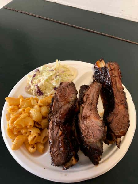 Beef Ribs (3) with 2 Sides