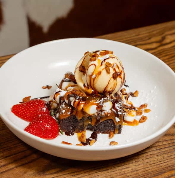 Warm Rocky Road Brownie