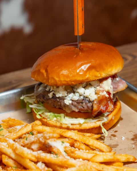 Blue Cheese Bacon Wagyu Burger