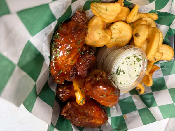 5 Wings With Fries