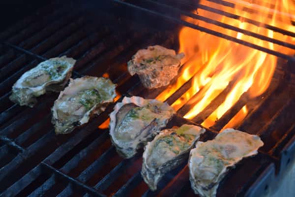 Grilled Oysters at Petite Left Bank