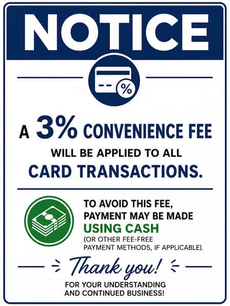Convenience fee