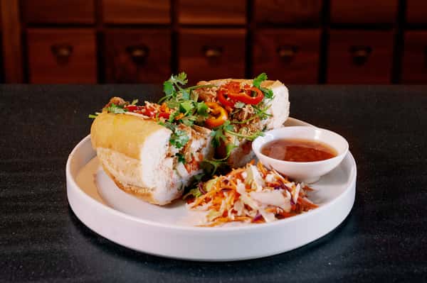 Turmeric Fried Catfish Banh Mi Sandwich