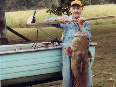 Man holding fish