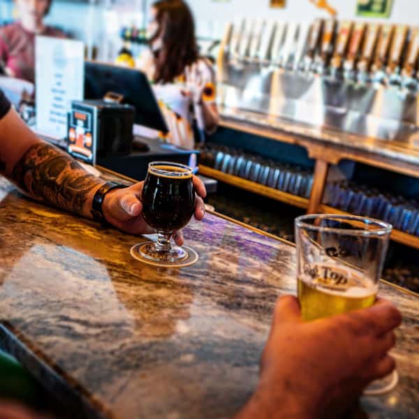 pouring a beer