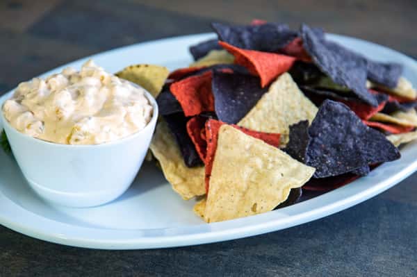 Tri Color Chips and Street Corn Dip