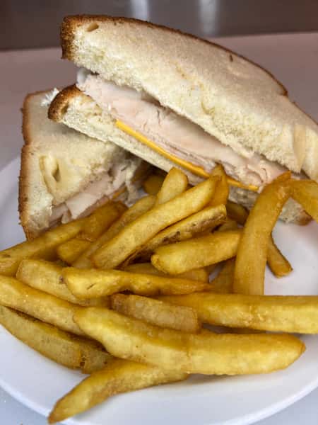 Kid Turkey Sandwich With Fries
