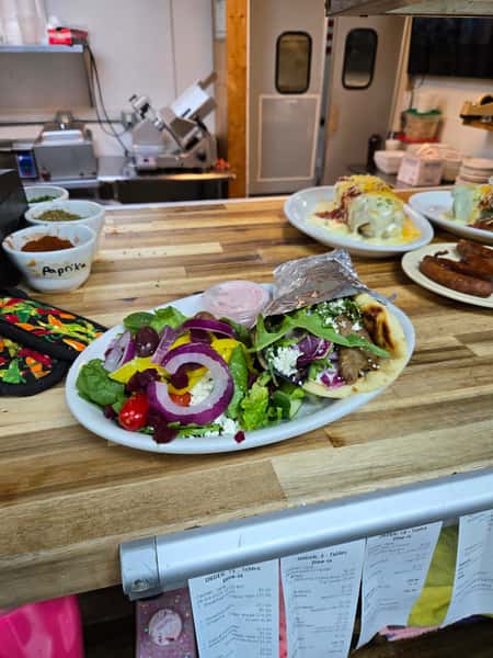 Lamb Gyro And Greek Salad