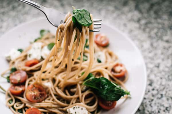 pasta with fork