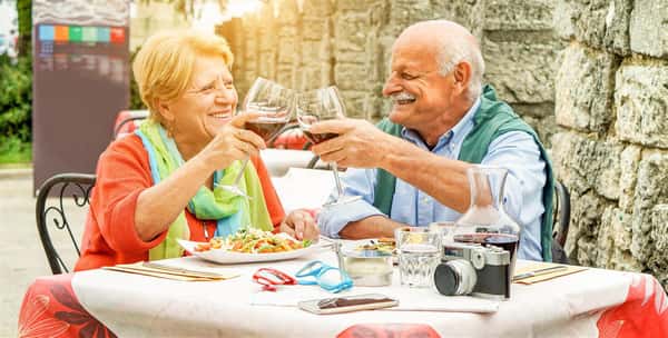 couple enjoying a meal
