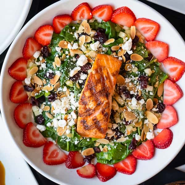 salmon strawberry salad
