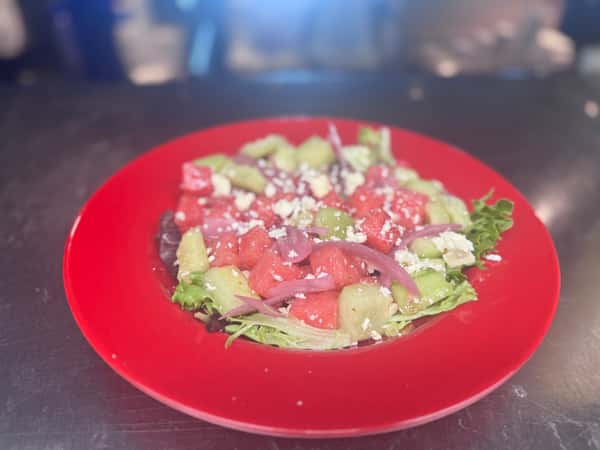 Watermelon and Cucumber Salad