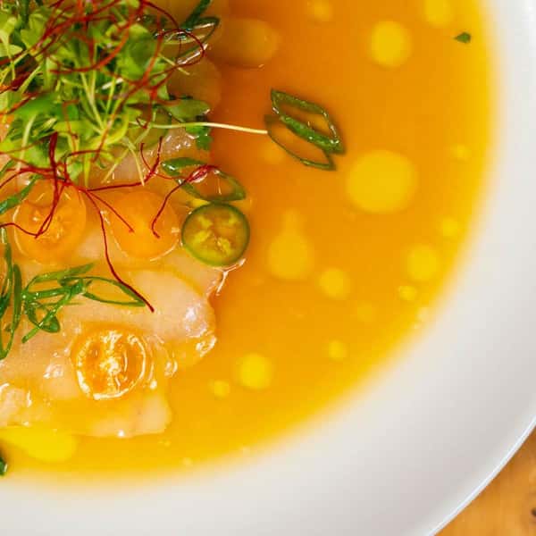Seafood dish closeup