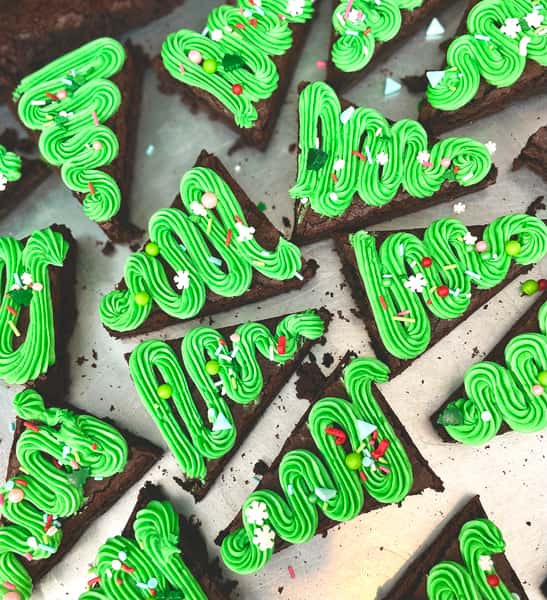 christmas tree brownies