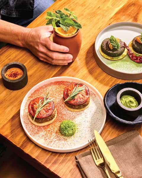table with dishes