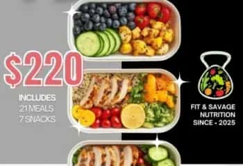 7 Day Meal Prep- 21 meals, 7 snacks