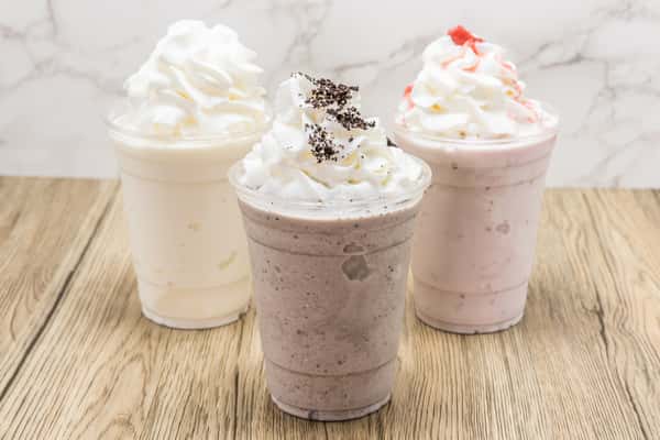 three milk shakes