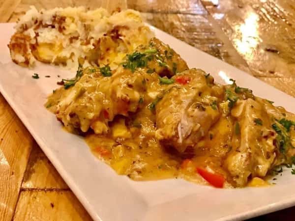Smothered Chicken Omelet
