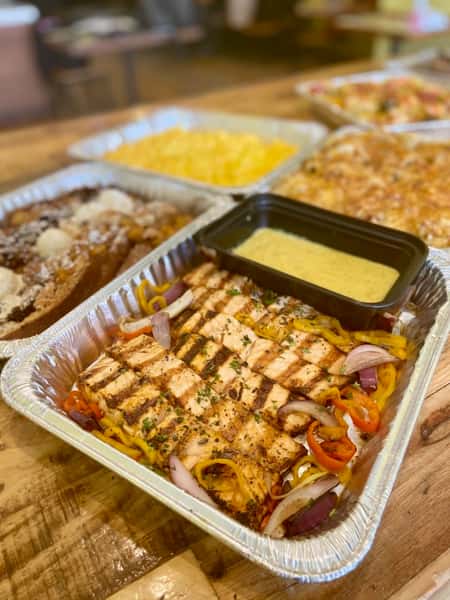 food on tray