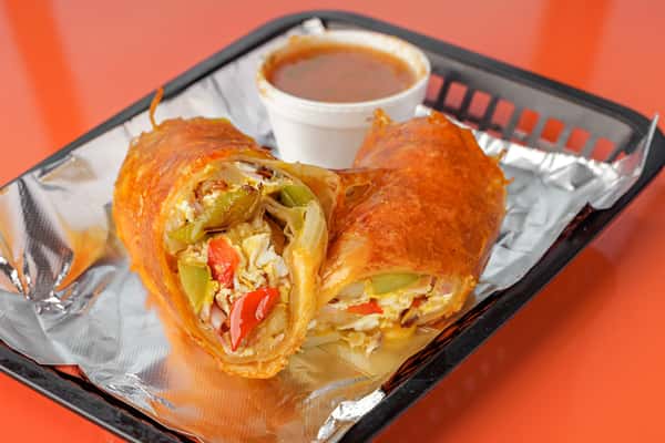 Two delicious Burritos as a Breakfast Burrito Max meal at Señor Burrito Company