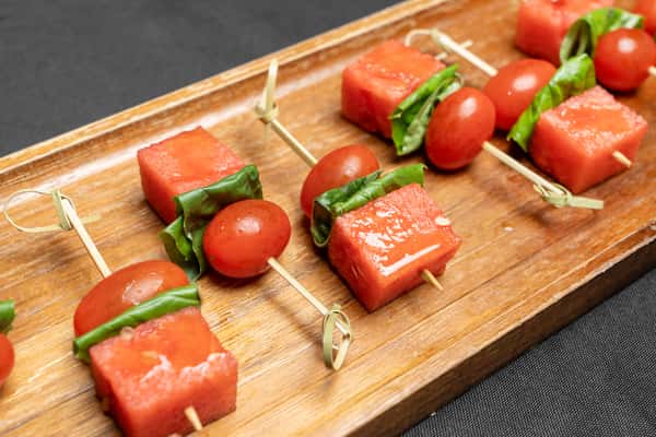 Watermelon Basil Skewers