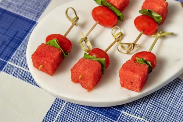 Watermelon Basil Skewers