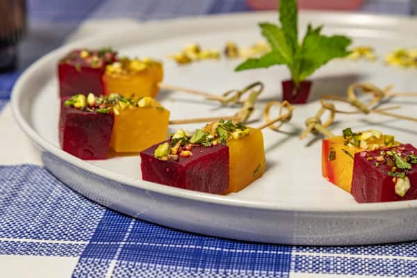 A photo of Balsamic Beet Skewers